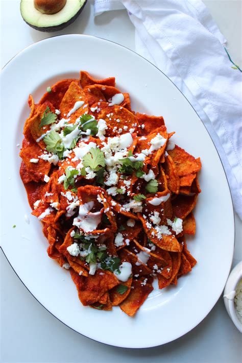 Authentic Mexican Chilaquiles Rojos Recipe.